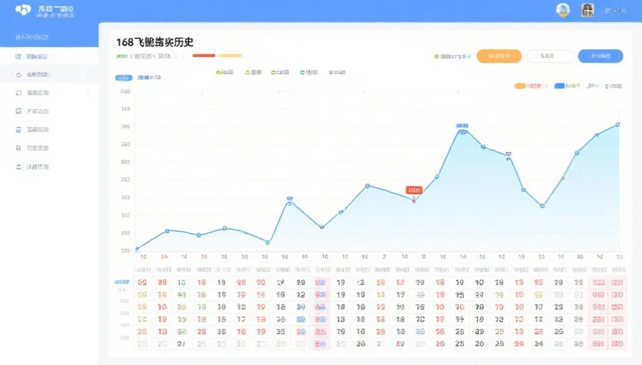 一张简洁清晰的走势图界面，突出显示168飞艇开奖历史的数据变化与冷热号码分布